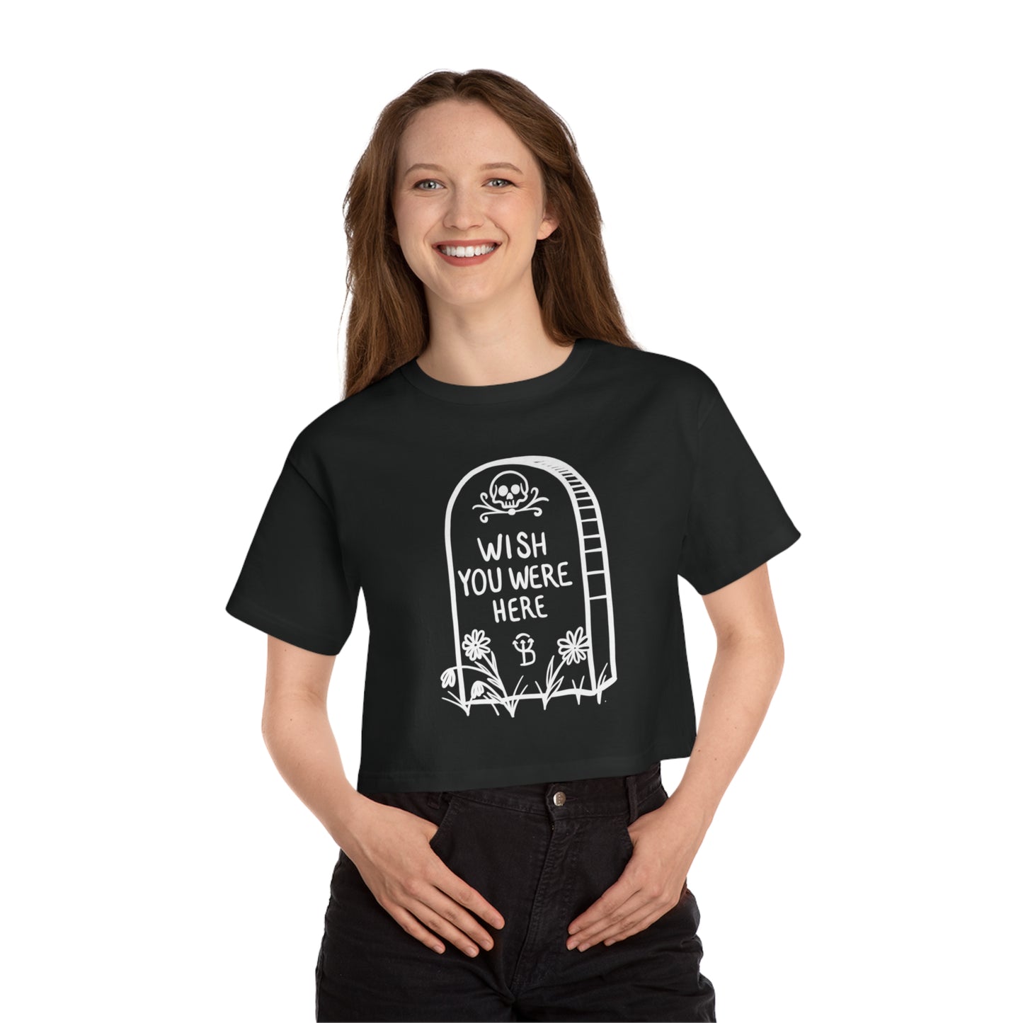 Wish You Were Here cropped tee